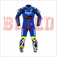 Joan Mir Suzuki 2022 MotoGP Motorbike Suit Front View