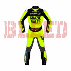 Leather One Piece Suit Grazie Vale 46 Valentino Rossi Back View
