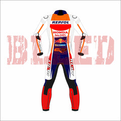 Alex Marquez Honda Repsol 2021 MotoGP Suit Back View