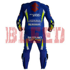 Alex Rins Suzuki ECSTAR 2019 MotoGP Leather Race Suit Back View