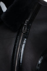 Womens Black Aviator Jacket