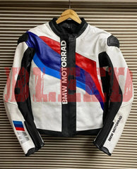 BMW Motorbike Racing Leather Jacket Front View