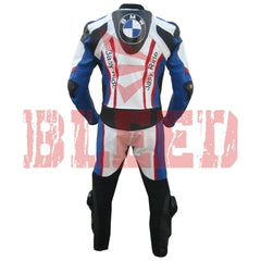 BMW Motorrad 3ESY Men Motorbike Racing Leather Suit Back View