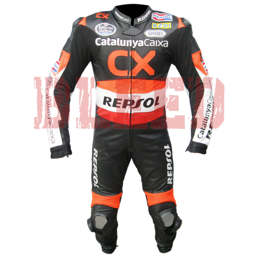 CX Repsol Men Motorbike Racing Leather Suit