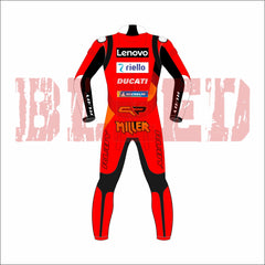 Jack Miller Ducati MotoGP 2021 Racing Suit Back View
