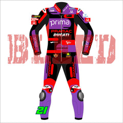 Franco Morbidelli Ducati Pramac MotoGP 2024 Race Suit Front View