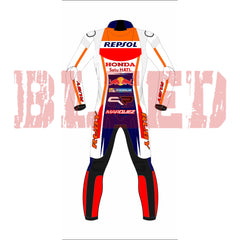 Marc Marquez Honda MotoGP 2023 Race Suit Back View