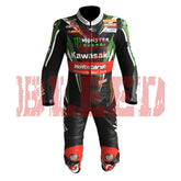 Tom Sykes KNinja Men Motorbike Leather Racing Suit Front View
