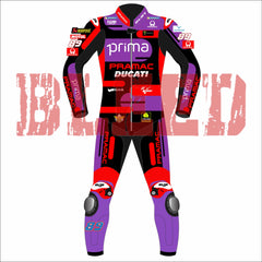 Jorge Martin Ducati Pramac MotoGP 2024 Race Suit Back View