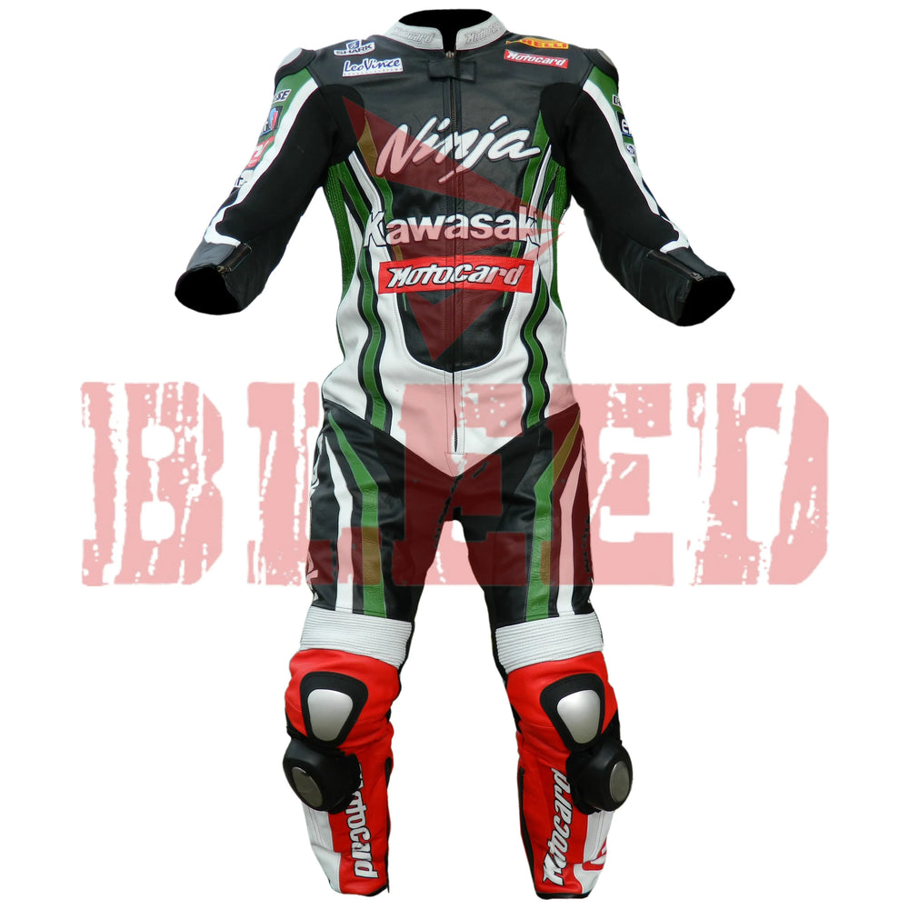 Tom Sykes Kawasaki Ninja Motorbike Racing Suit Front View