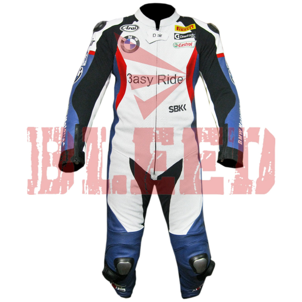 Leon Haslam BMW Motorbike Racing Suit Front View