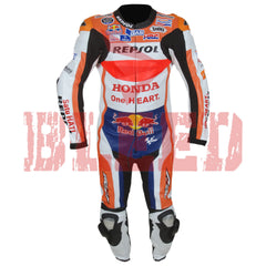 Marc Marquez Honda Repsol 2016 MotoGP Racing Leather Suit Front View
