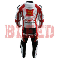 Marco Simoncelli Motorcycle Riding Suit Back View