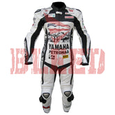 Petronas Faces Leather Motorbike Suit Front View