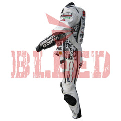 Petronas Faces Leather Motorbike Suit Left View