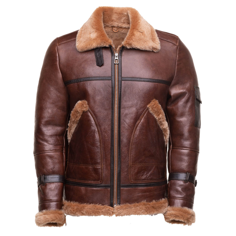 MA1 Flight Brown Aviator Jacket Front