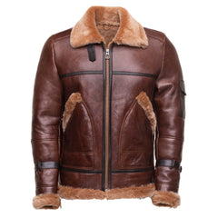 MA1 Flight Brown Aviator Jacket Front