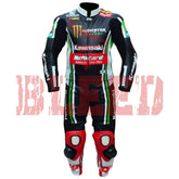 Tom Sykes Kawasaki Ninja Two Piece Motorbike Riding Suit Front View