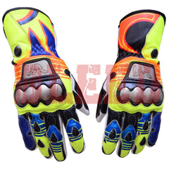Rossi Motorbike Racing Leather Gloves Motorbike