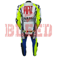 Rossi Fiat Motorbike Racing Leather Suit Back View