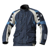 bmw rallye 3 touring motorcycle adventure jacket grey blue front view