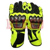Rossi VR46 Motorbike Racing Leather Gloves