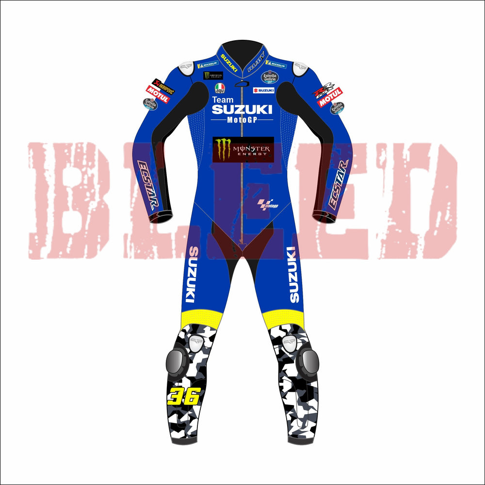 Joan Mir Suzuki 2022 MotoGP Motorbike Suit Front View