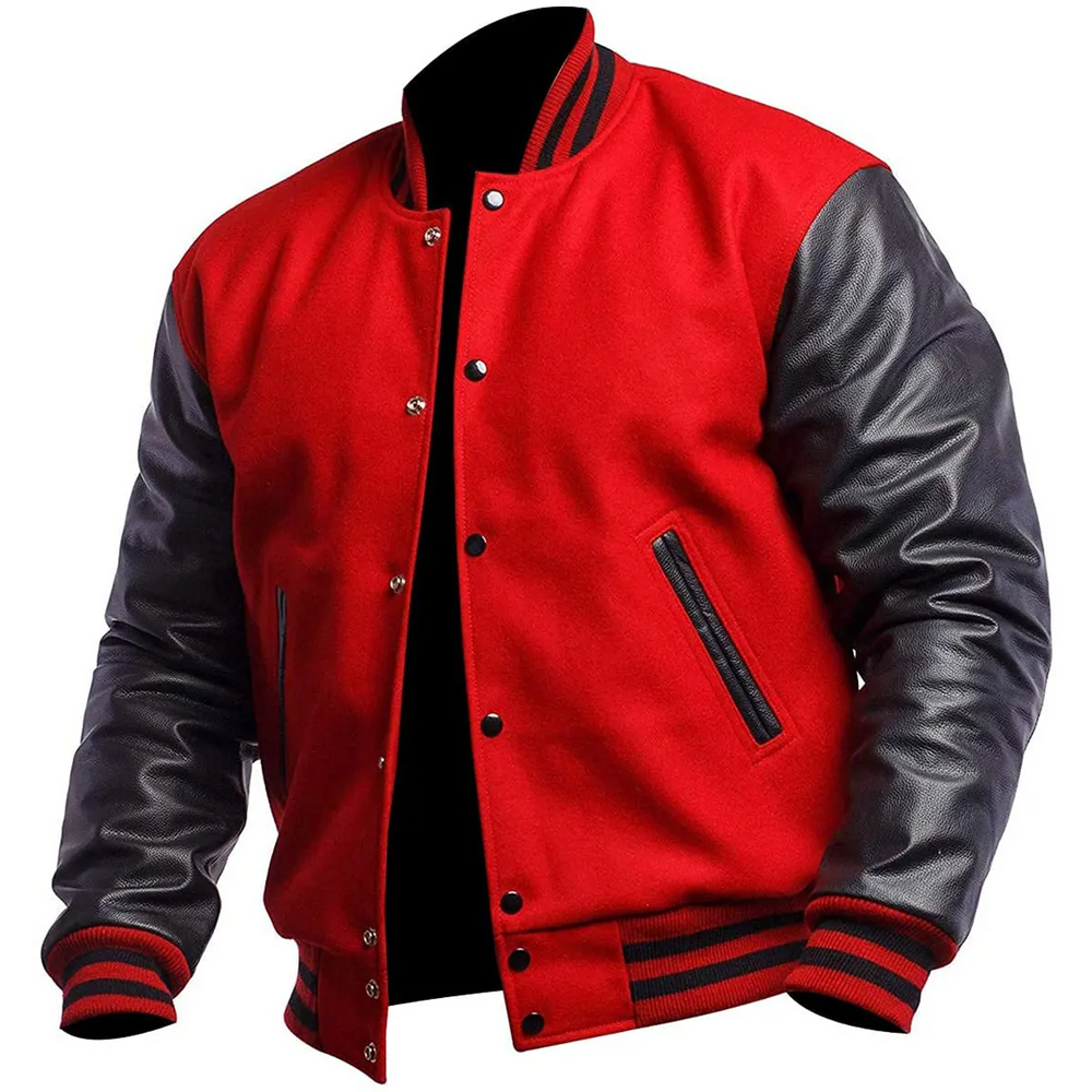 Women Red Varsity Jacket