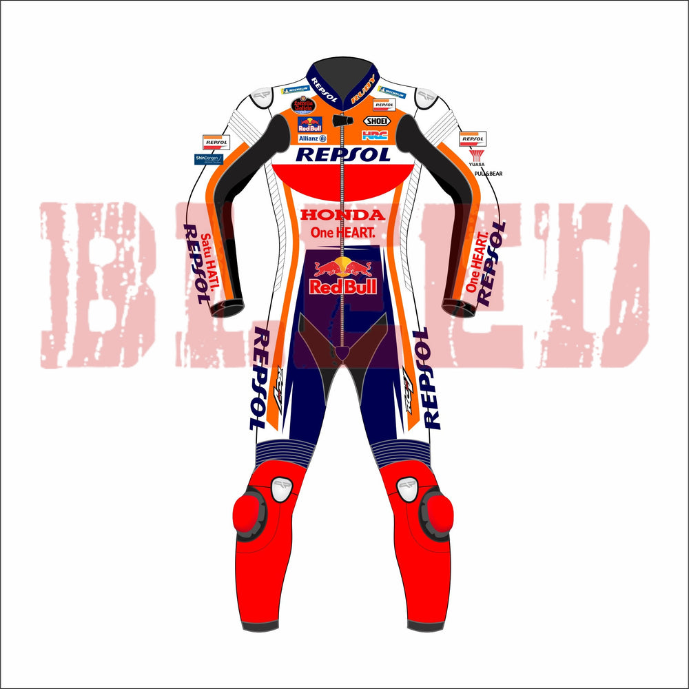Alex Marquez Honda Repsol 2021 MotoGP Suit Front View