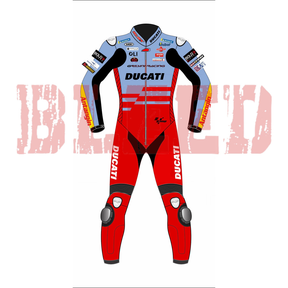 Alex Marquez Ducati 2023 MotoGP Leather Suit Front View