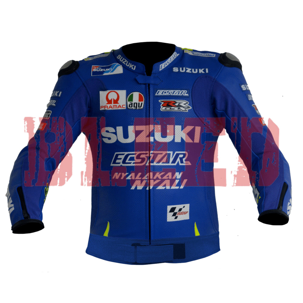 Alex Rins Suzuki Ecstar Motorbike Racing Jacket Front View