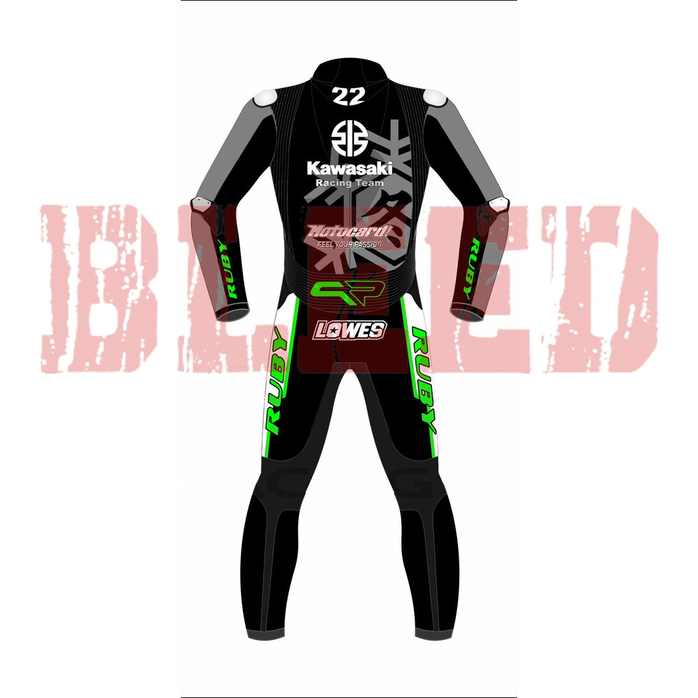 Alex Lowes KNinja 2023 Test Track Racing Suit Back View