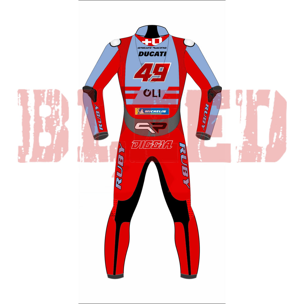 Fabio Di Giannantonio Ducati MotoGP 2023 Race Suit Back View
