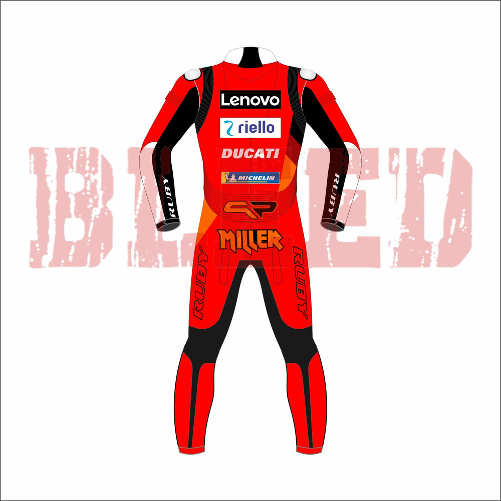 Jack Miller Ducati MotoGP 2021 Racing Suit Back View