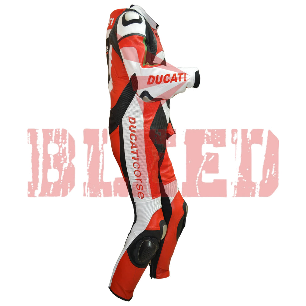 Ducati Corse Motorbike Racing Leather Suit Right View