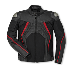 Ducati Corse C1 Men Motorbike Leather Biker Jacket Front View