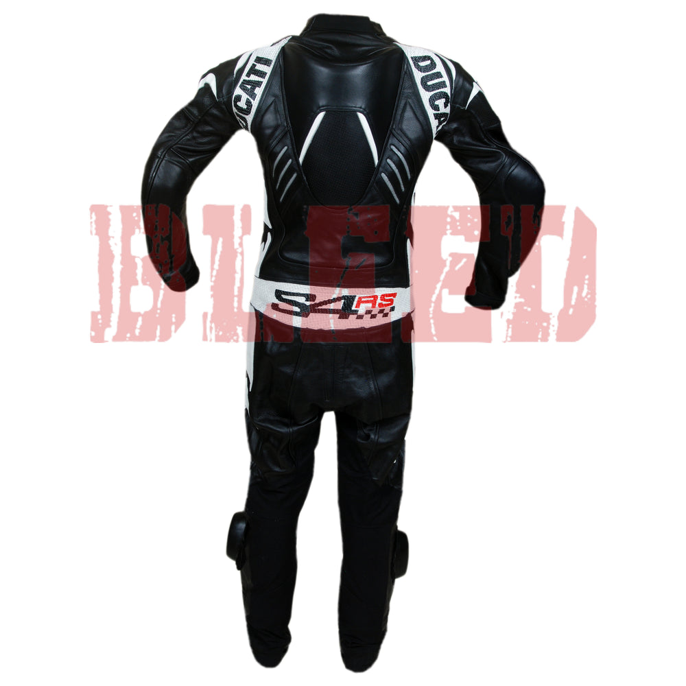 Ducati S4RS Leather Motorbike Racing Suit Back View
