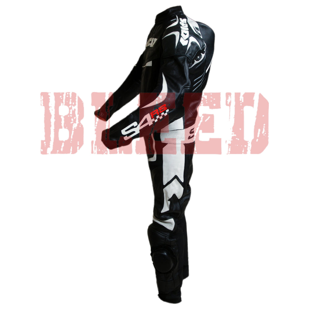 Ducati S4RS Leather Motorbike Racing Suit Left iew