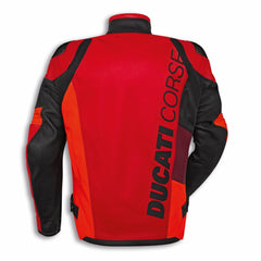 Ducati Corse C6 Leather Motorbike Jacket For Men And Women Back View