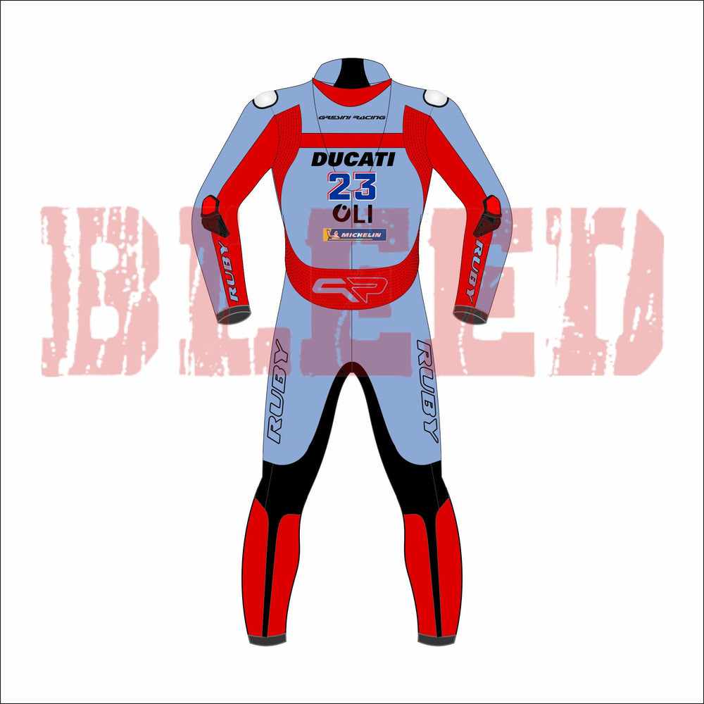Enea Bastianini Ducati 2022 MotoGP Race Suit Back View