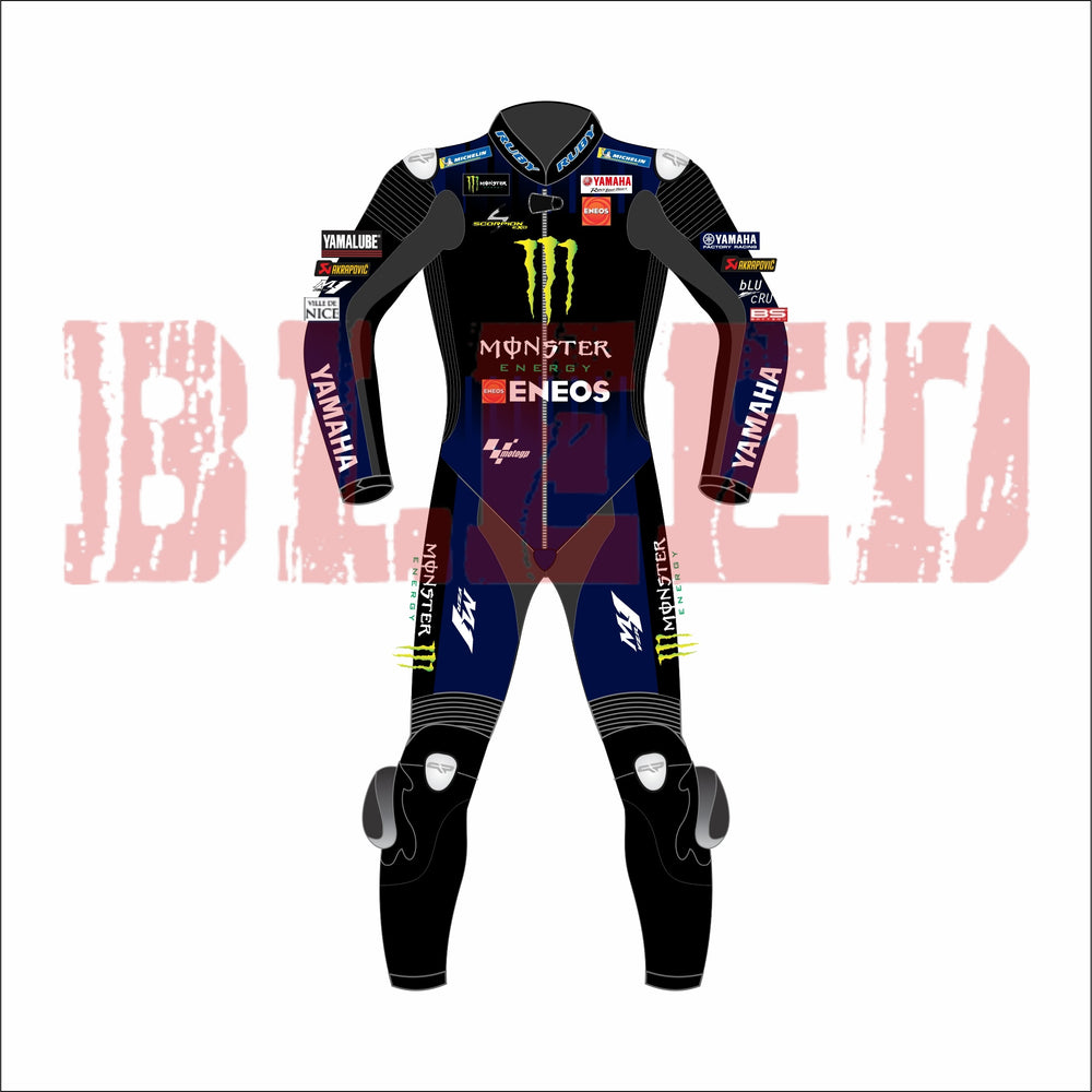 Fabio Quartararo Monster Energy 2021 MotoGP Suit Front View