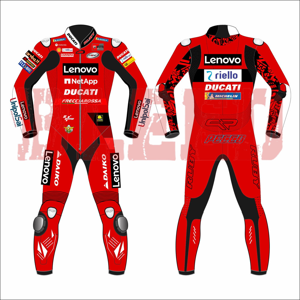 Fransesco Bagnaia Ducati 2022 MotoGP Race Suit Front View