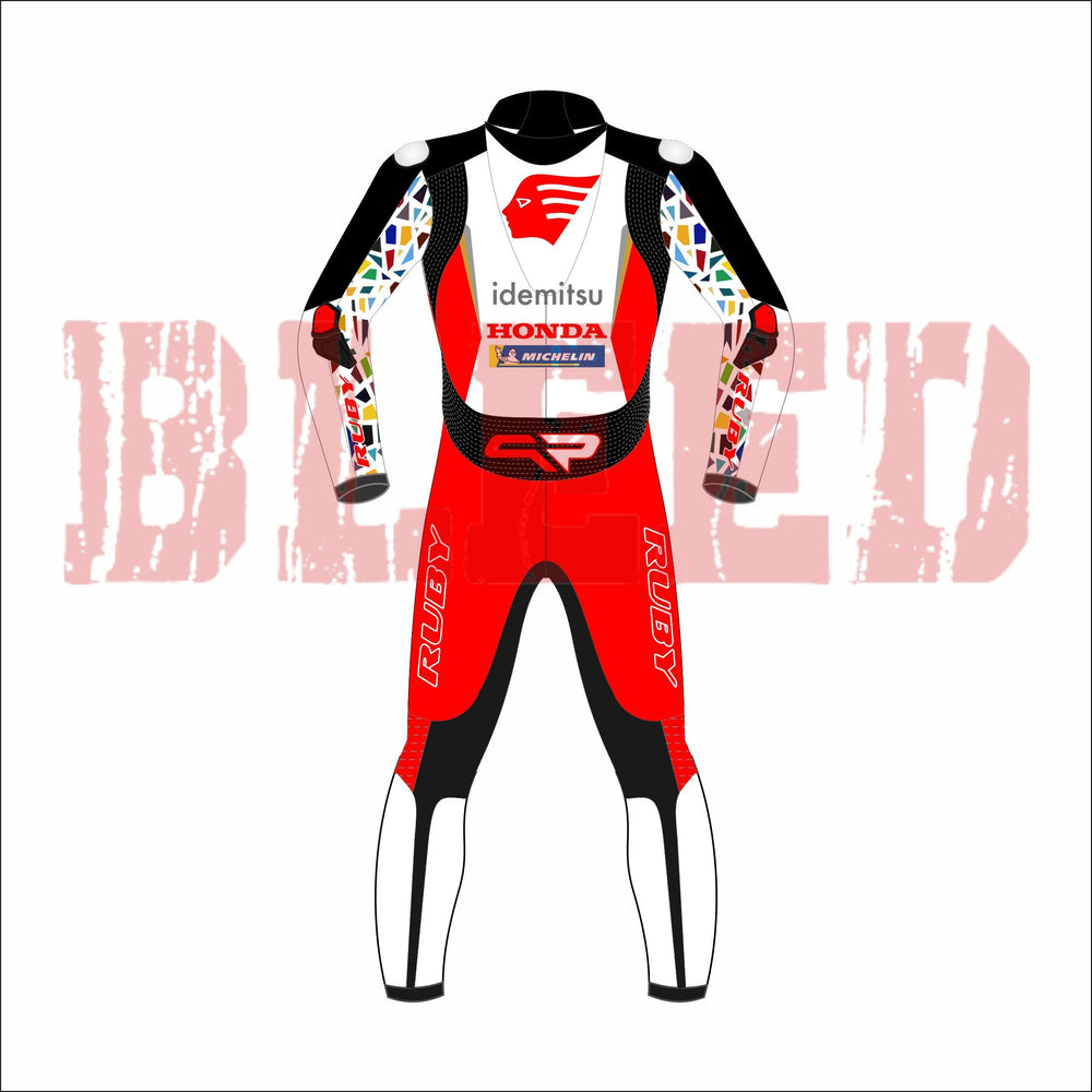 Honda Idemitsu 2022 MotoGP Racing Suit Back View