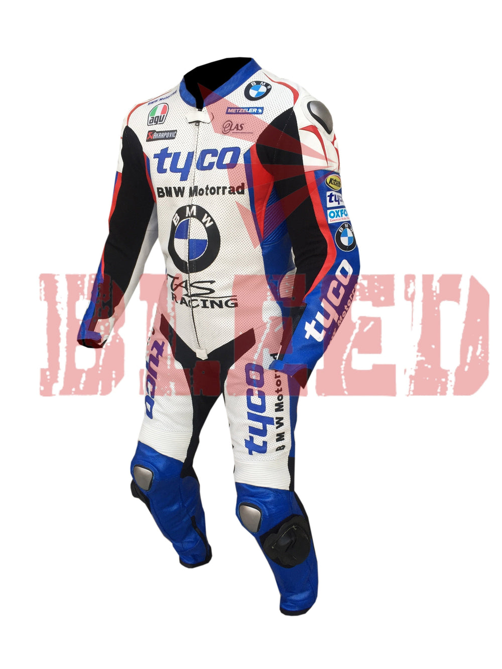Tyco BMW Motorrad Men Motorbike Racing Leather Suit Left View
