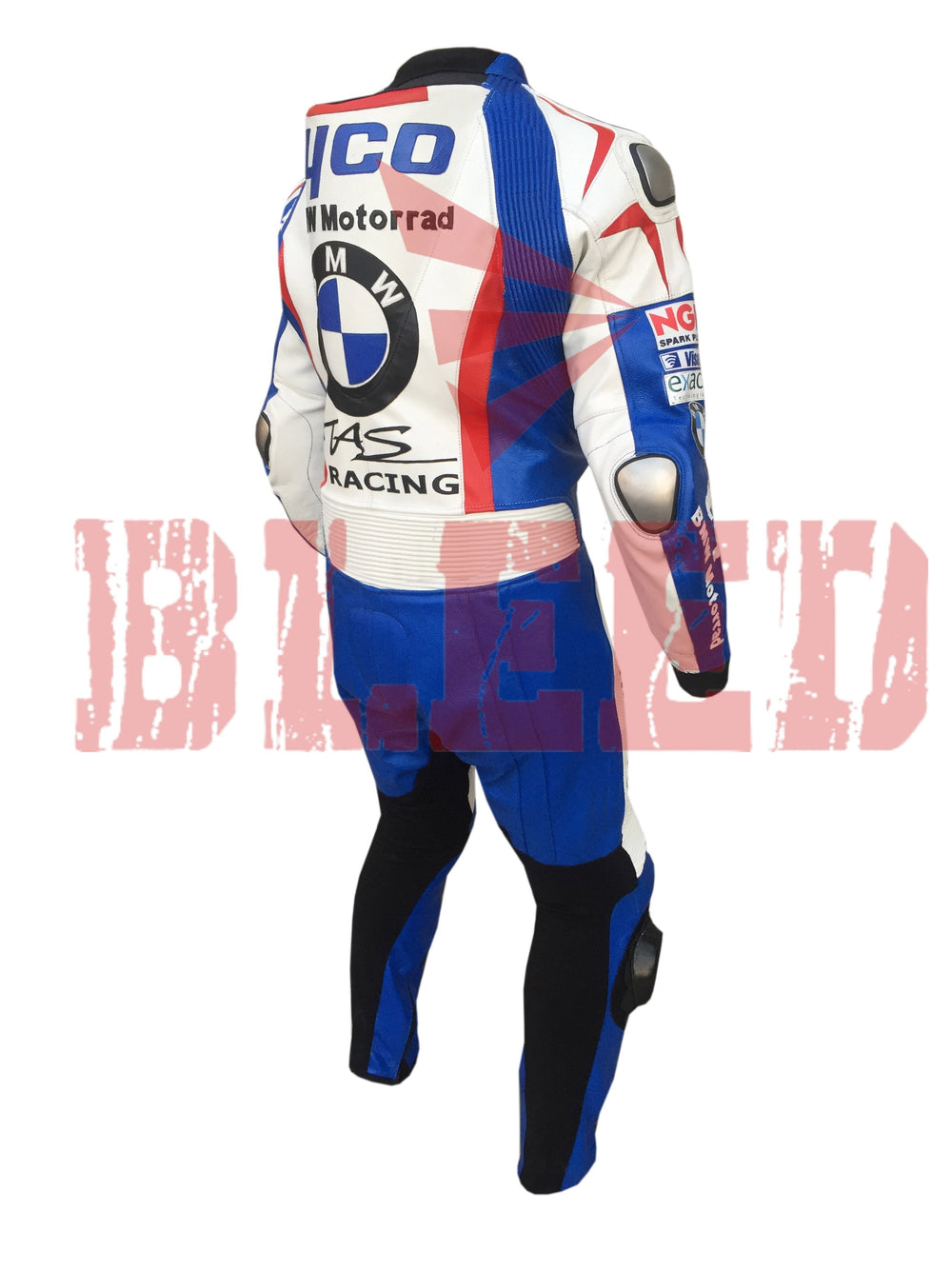Tyco BMW Motorrad Men Motorbike Racing Leather Suit Right View