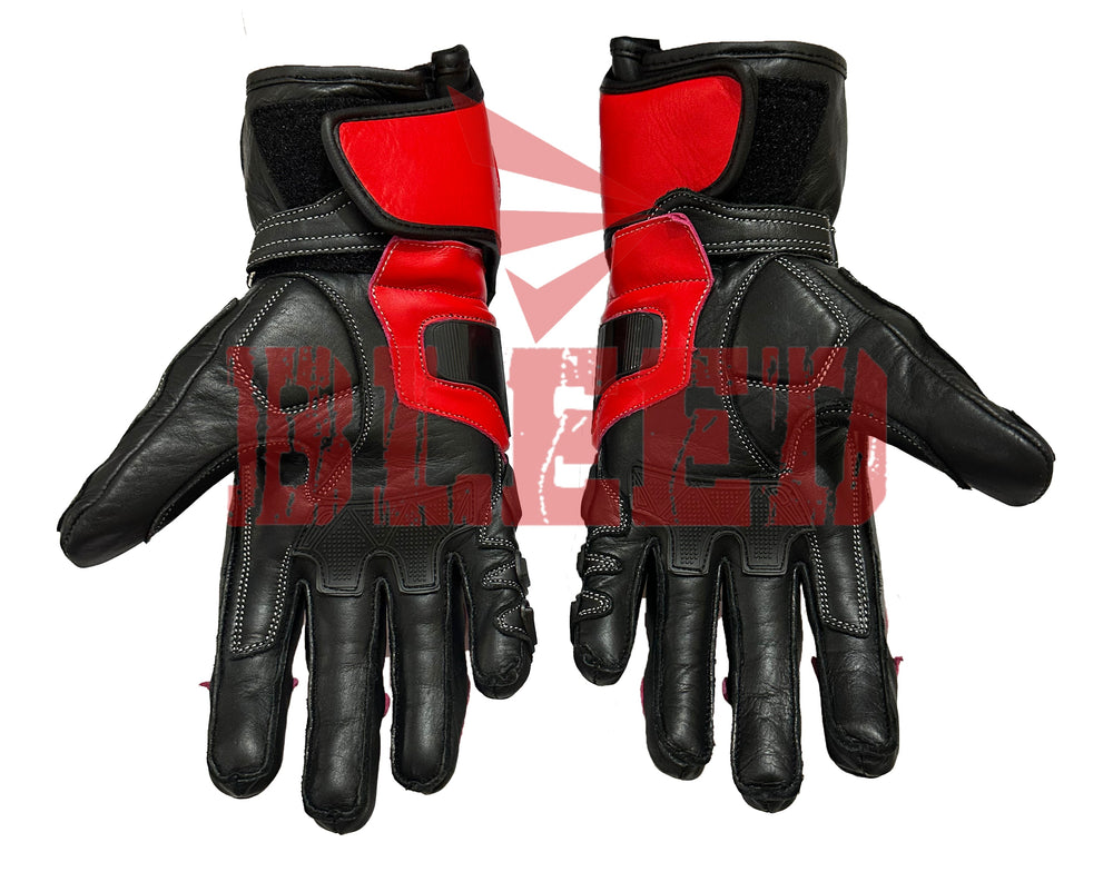Aprilia RSV4 Motorbike Racing Leather Gloves