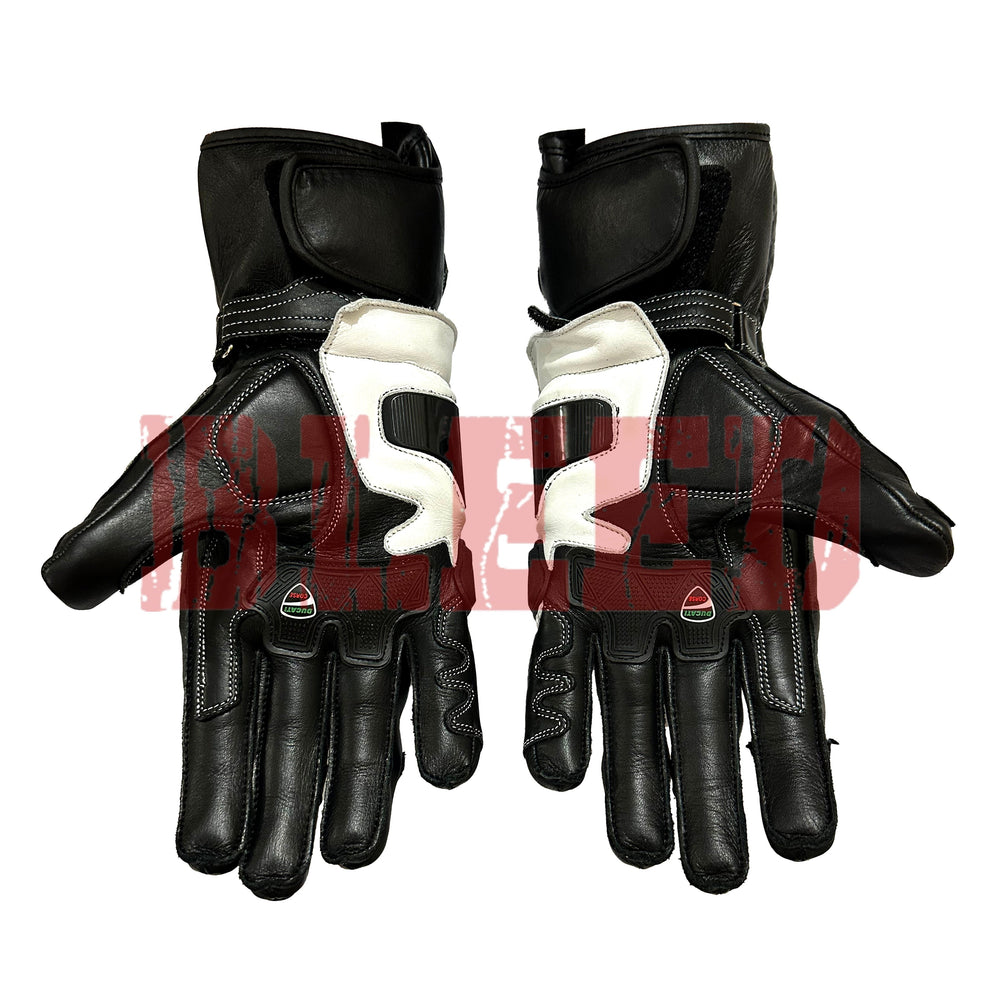 Ducati Corse C6 Leather Motorbike Racing Gloves-3