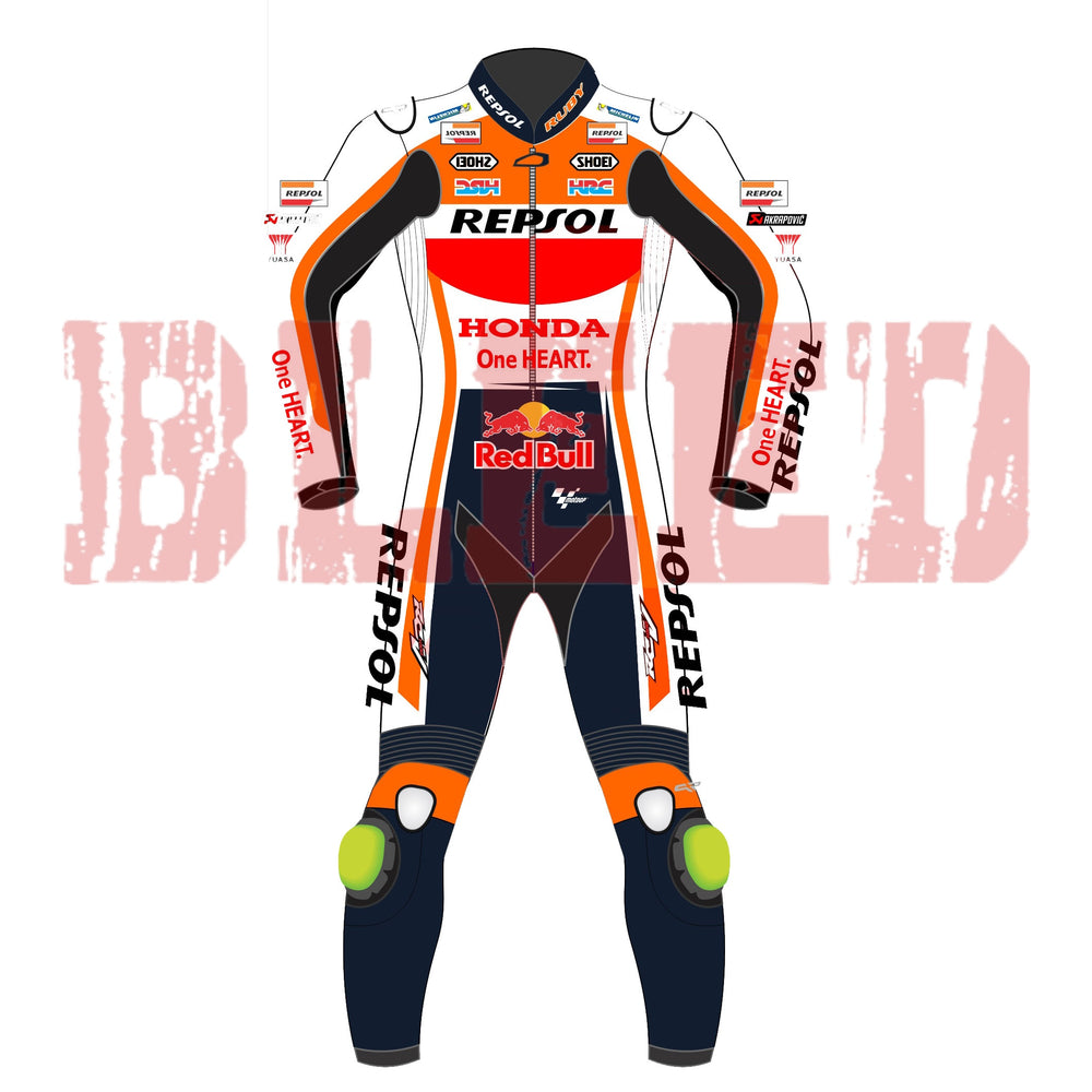 Joan Mir Honda Repsol MotoGP 2023 Motorbike Suit Front View