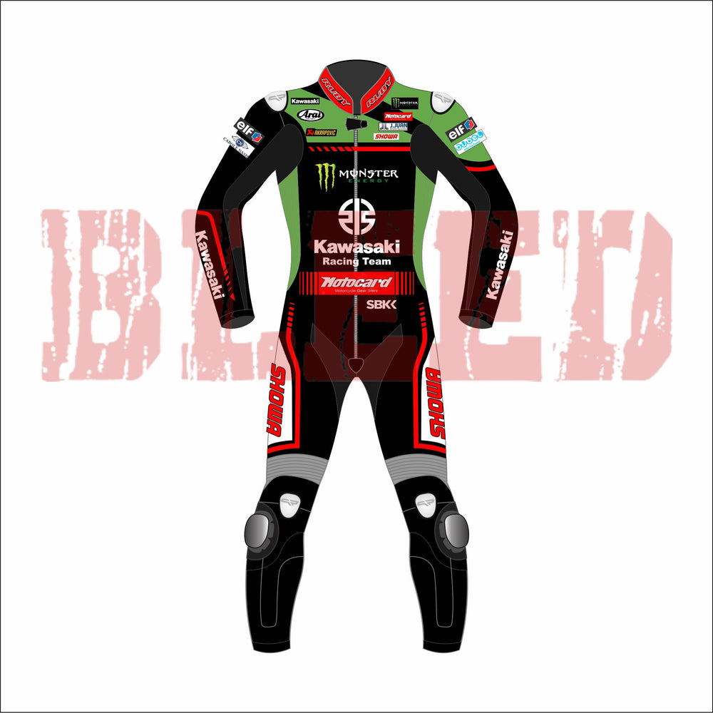 Jonathan Rea 2021 WSBK Motorbike Racing Suit Front View