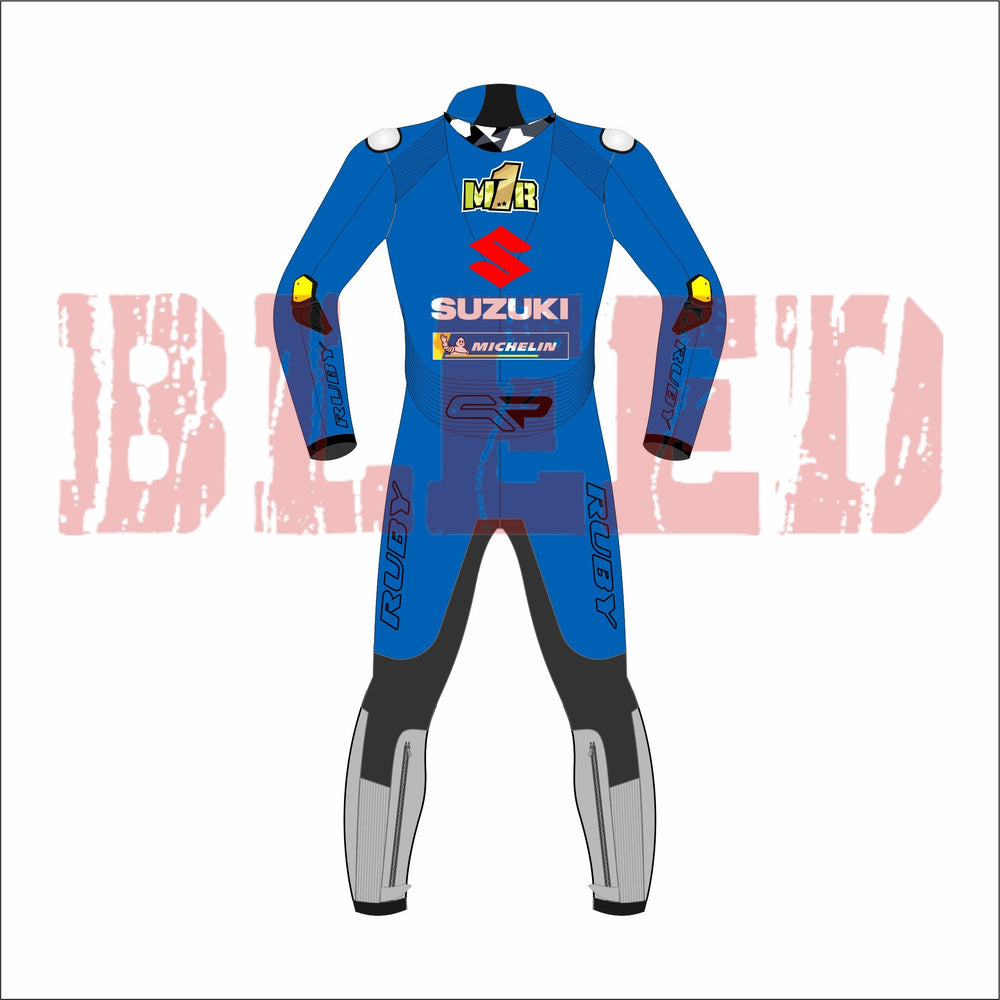 oan Mir Suzuki 2021 MotoGP Race Suit Back View
